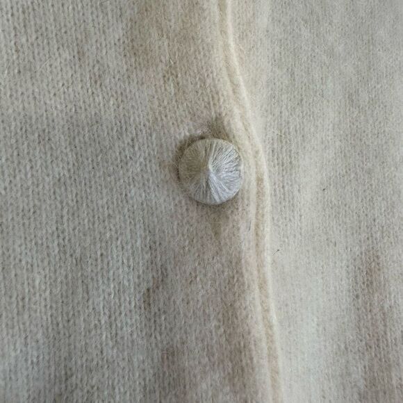Vintage Adele Joyce Petite Medium Button Front Cardigan Sweater Lambswool Angora - Picture 4 of 8